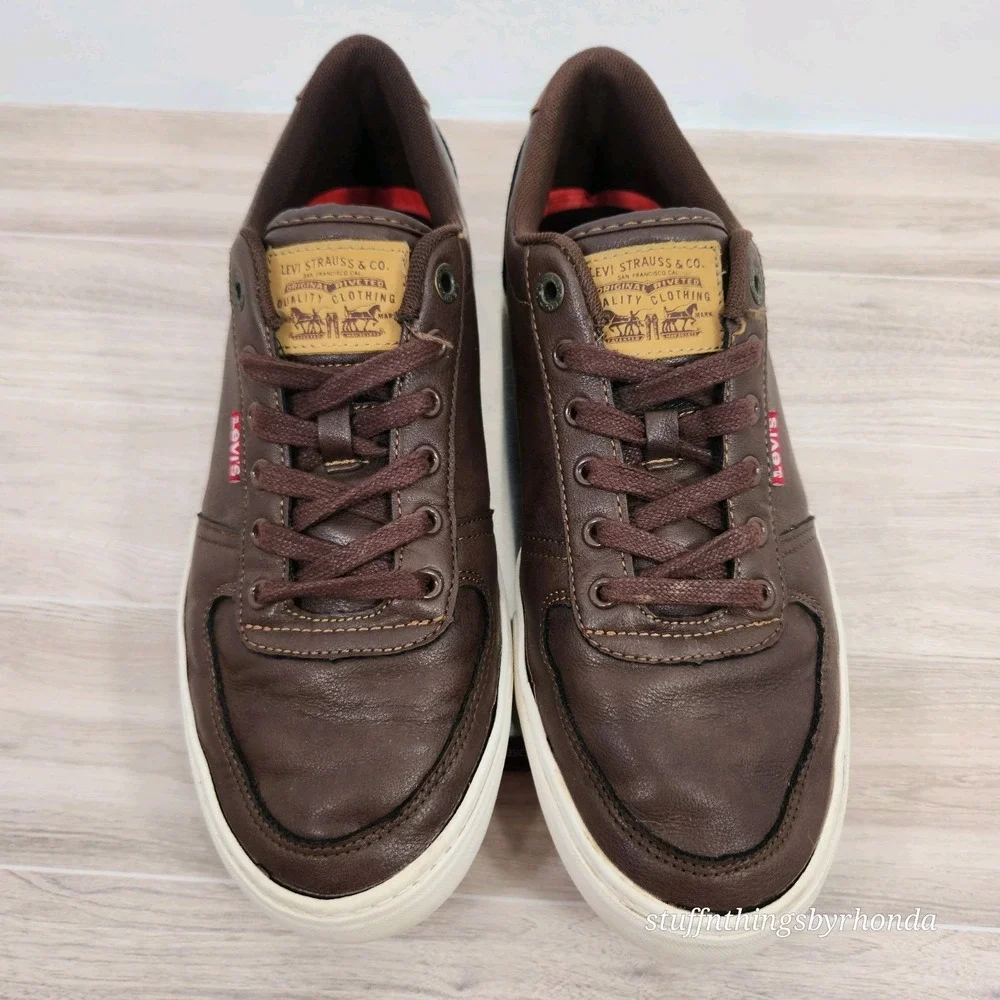 Levi's Mens Synthetic Leather Casual Lace Up Sneaker/‎ Trainers Shoe US 8.5